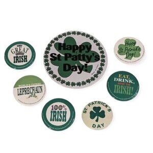 St. Patricks Day Pinbacks Button Irish Leprechaun Collection Drink Shamrock Lot